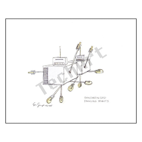 Synchronized Dancing Robots